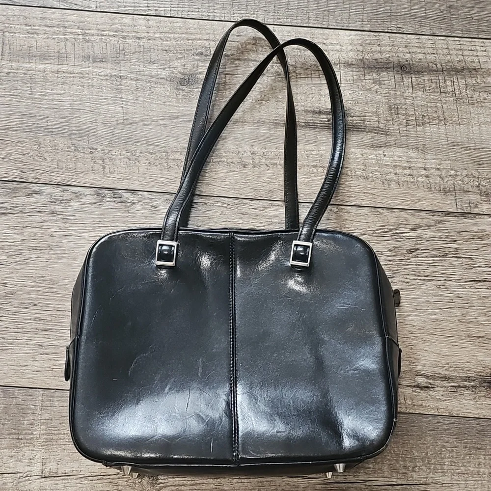 Fossil Elegant Black Leather Tote Bag